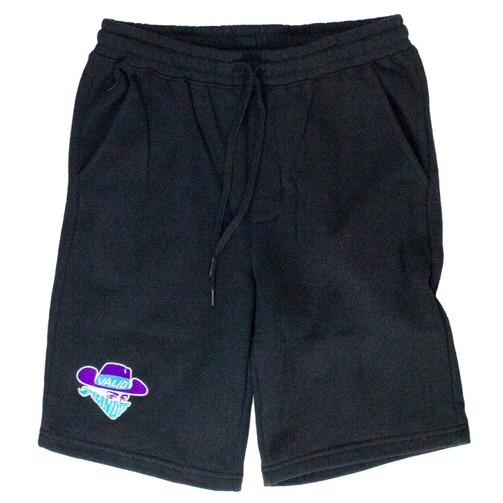 Bandit Black Shorts Teal and Purple