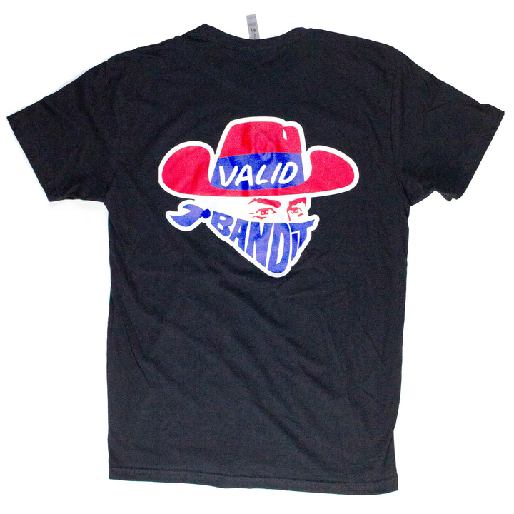 Valid Bandit Black Tee Red and Royal