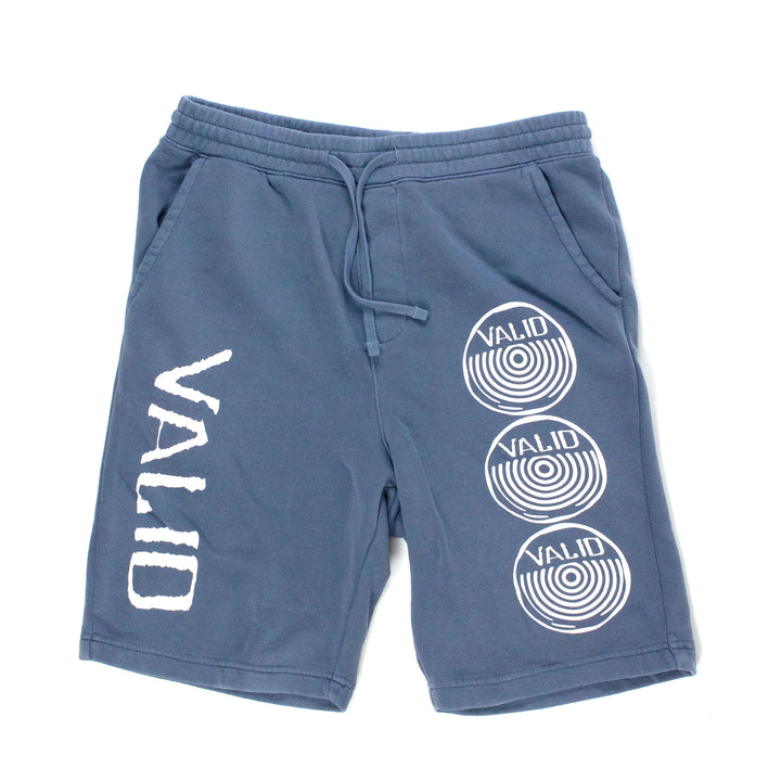 White Circle Slate Blue Valid Shorts
